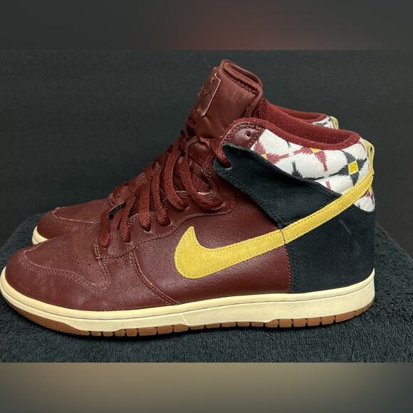 Nike Dunk High " Aztec " Oxen Brown Lion Black 317982-203 Size 8 RARE EUC - Picture 1 of 9